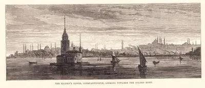 The Maiden's Tower, Constantinople, Looking Towards The Golden Horn