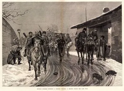 Russian Soldiers Entering A Turkish Village, A Sketch During The late War
