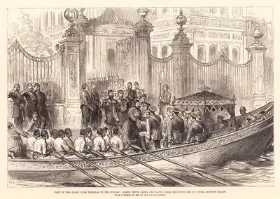 Visit Of The Grand Duke Nicholas To The Sultan, Ahmed Vefyk Pasha And Raouf Pasha Receiving Him At Dolma Bagtche Palace
