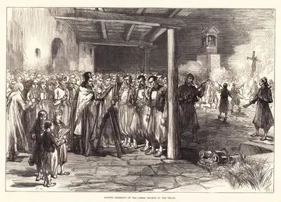 Easter Ceremony Of The Greek Church in The Troad