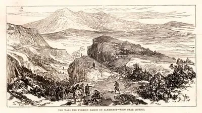 The War, The Turkish March On Alexinatz, View Near Linenci