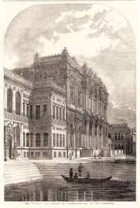 The Sultan's New Palace Of Dolmabaghdsche On The Bosphorus
