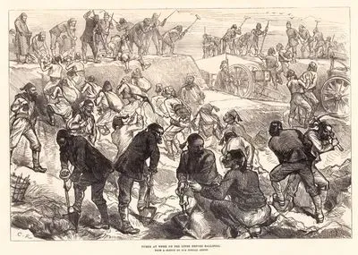 Turks At Work On The Lines Before Gallipoli