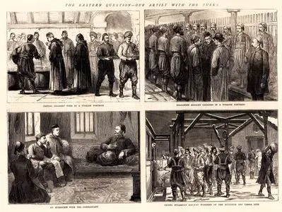 The Eastern Question-Tasting Soldiers' Food in A Turkish Fortress-Examining Cavalry Carbines  in A Turkish Fortress-An interview With The Commandant-Paying Bulgarian Railway Workmen On The Rustchuk And Varna Line
