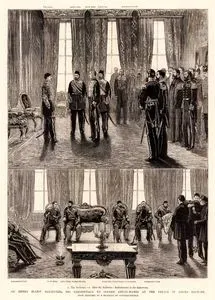 Sir Henry Elliot Presenting His Credentials To Sultan Abdulhamid At The Palace of Dolma Bagtche 1.Audience 2.After The Audience, Refreshments in The Anteroom