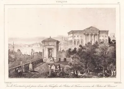 Vue De Constantinople Prise D'une Des Terrafses Du Palais De France, Voisine Du Palais De Venise (View of Istanbul from the Terrace of the French Palace)
