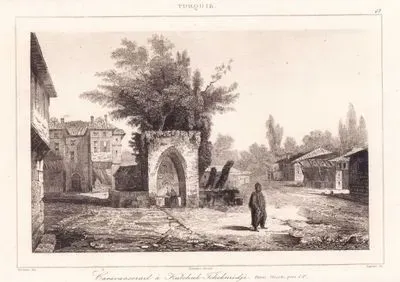 Caravanserail a Kutchuk Tchekmedje, Ponte Piccolo, Pres C.P. (Istanbul)