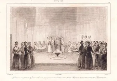 Iftar ou Souper du Grand Vezir Avec les Autres Ministres de la Porte la Troisieme Nuit du Ramazan (Iftar of Grand Vizier and ministers on the third night of Ramadan)