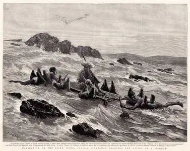 Navigation On The River Jumna, A Sportsman Shooting The Rapids On a Zuruai