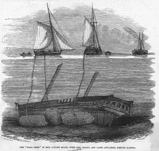 The "Early Grey" In Her Sunken State With The Chains And Cases Attached Before Raising