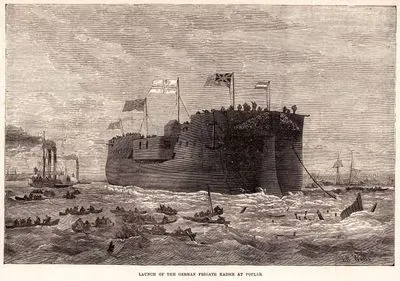 Launch of the German Frigate Kaiser at Poplar