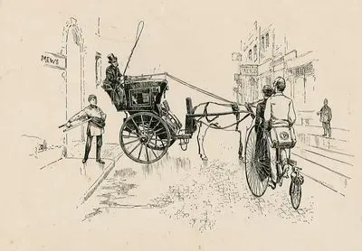 Cart and Bicycle