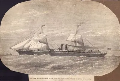The New Screw Steamer Japan For The Suez Canal Trade To India And China