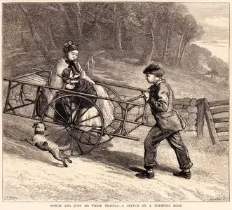 Punch And Judy On Their Travels, A Sketch On A Turnpike Road