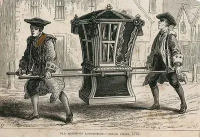 Old Modes Of Locomotin, Sedan Chair, 1755