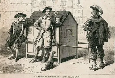 Old Modes Of Locomotin, Sedan Chair, 1636