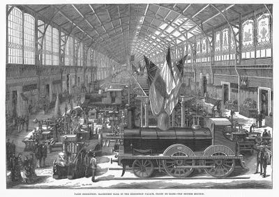 Paris Exhibition, Machinery Hall in The Exhibition Palace, Champ De Mars