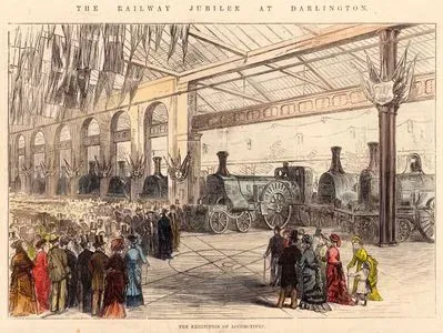 The Railway Jubilee At Darlington, The Exhibition Of Locomotives