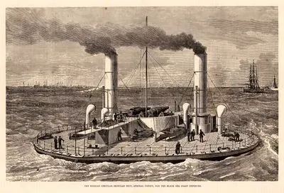 The Russian Circular Ironclad Ship, Admiral Popoff, For The Black Sea Coast Defences