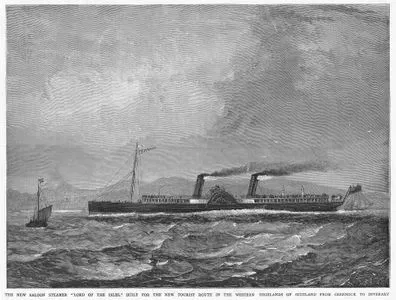 The New Saloon Steamer "Lord of the Isles" Built For The New Tourist Route in The Western Highlands of Scotland
 From Greenock to Inverary