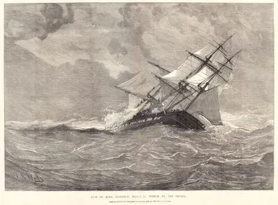 Loss Of HMS Eurydice, 24 March, Struck By The Squall