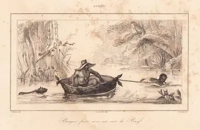 Bresil, Barque Fait Avec Un Cuir De Boeuf (Boat Made With Cowhide)