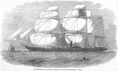 The Peninsular And Oriental Navigation Company's New Steam Ship "Pera"