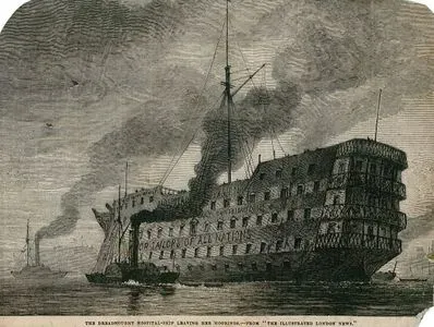 The Dreadnought Hospital Ship Leaving Her Moorings