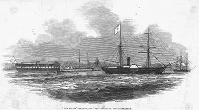 "The Eclair" Steamer And "The Lazarette" Off Motherbank
