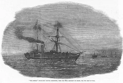 "The Europa" Steam Ship Leaving Kingstown With The 90th Regiment On Board For The Seat Of The War