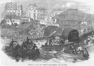 Expolosion On Board "The Cricket" Thames Steamer