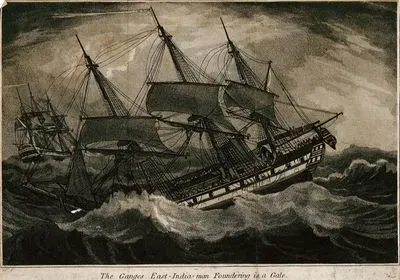 The Ganges East India Man Foundering in A Gale