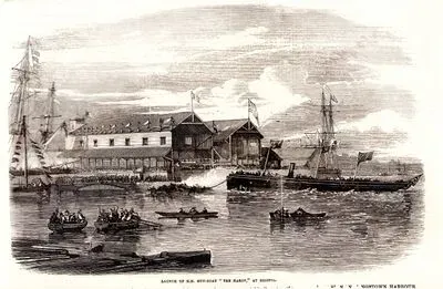 Launch Of H.M. Gun Boat "The Hardy" At Bristol