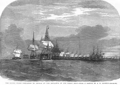 The Baltic Fleet Preparing To Anchor At The Entrance Of The Great Belt