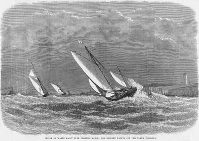 Prince Of Wales Yacht Club Channel Match, The Leading Yachts Off The North Foreland