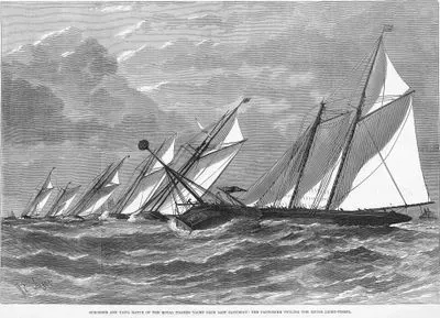 Schooner And Yawl Match Of The Royal Thames Yacht Club, The Pantomime Fouling The Mouse Light Vessel