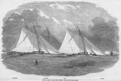 Royal London Yacht Club Match, The Start From Erith, "Phantom", "Vampire", "Lily" and "Kitten"