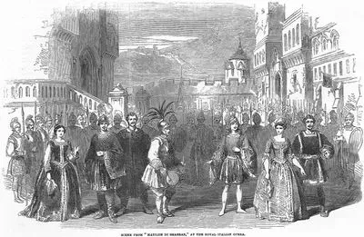 Scene From "Matilde Di Shabran" At The Royal İtalian Opera