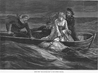 Scene from "The Scuttled Ship" At The Olympic Theatre