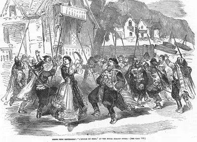 Scene From Meyerbeer's "L'etoile Du Nord" At The Royal İtalian Opera