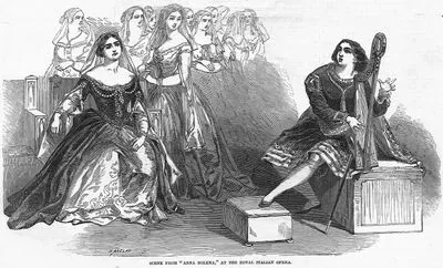 Scene From "Anna Bolena" At The Royal İtalian Opera