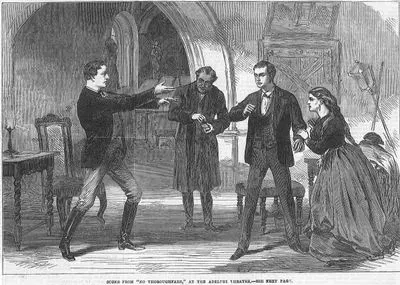 Scene From "No Thoroughfare" At The Adalphi Theatre