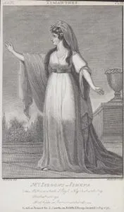 Mrs. Siddons as Ismena -Where shall I fly? Night stretch thy blackest wings And hide us from mankind- in Timanthes, Act IV Scene II (Sarah Siddons (Nee Kemble))
