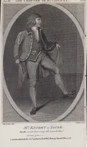 Mr. Knight as Jacob-…and dancing all round the room zoa.- in The Chapter of Accidents, Act III Scene II (Thomas Knight)