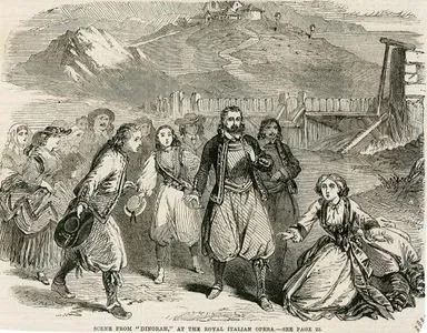 Scene From "Dinorah", At The Royal Italian Opera