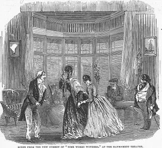 Scene From The New Comedy Of "Time Works Wonders"At The Haymarket Theatre
