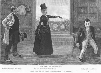 Scene From The New Strand Farcical Comedy  "The Balloon"