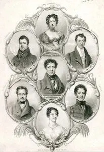 Theatrical Portraits(Miss Foote, Liston, Mathhews, C.Kemble, Harley, Sapio, Madame Vestris)