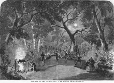 Scene From The Opera Of "Robin Hood" At Her Majesty's Theatre