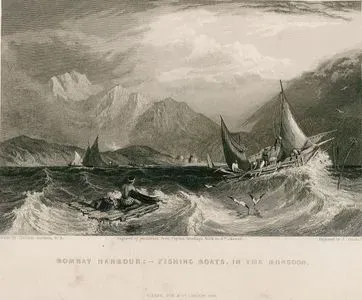 Bombay Harbour, Fishing Boats In The Monsoon